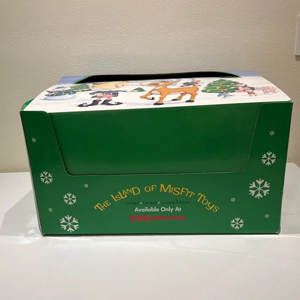 Vintage 1998 Rudolph the Red-Nosed Reindeer Plush Stuffed Toys DISPLAY BOX